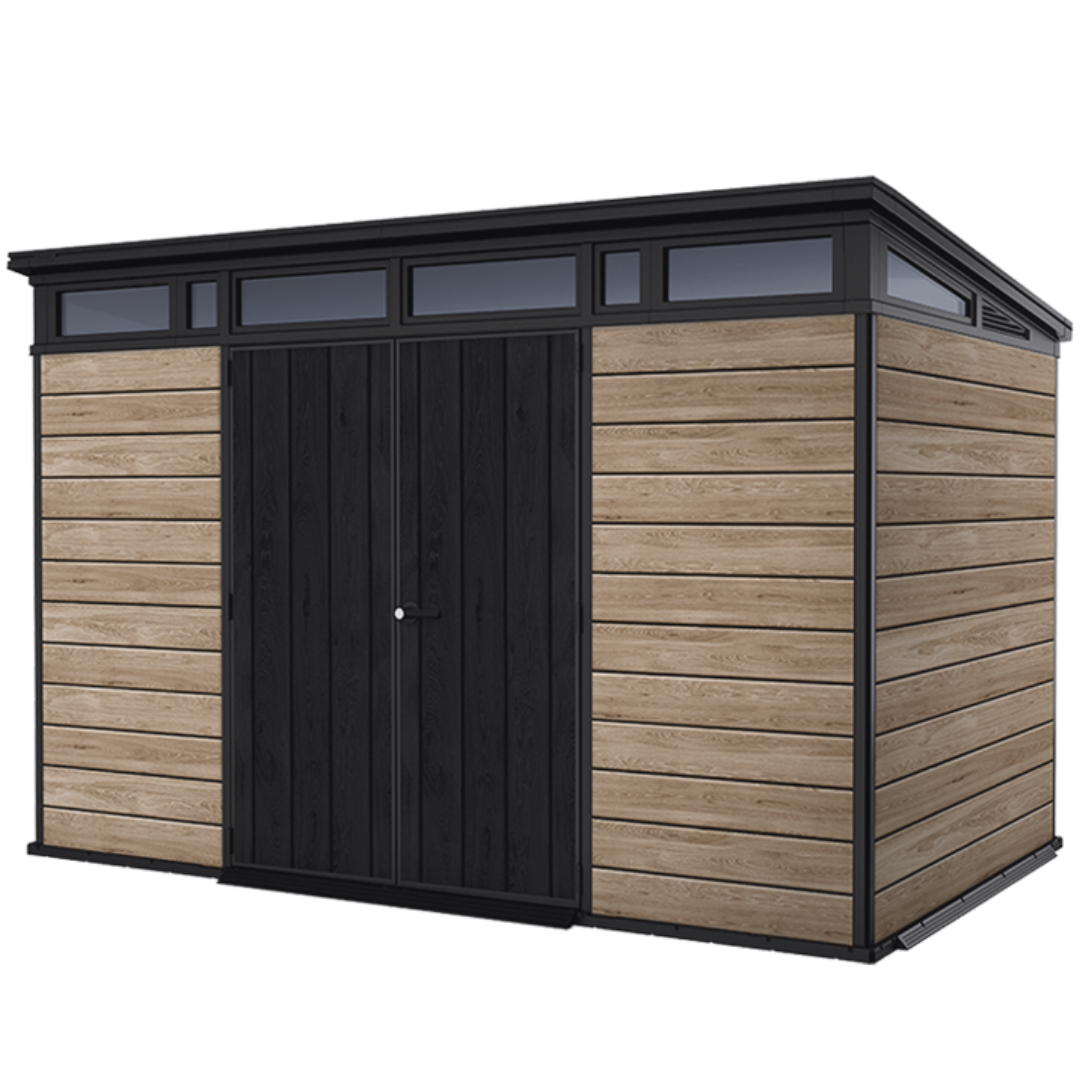 Wood-Effect Resin Garden Shed 3.4 x 2.1 m (11 x 7 ft) Steel-Reinforced Walls - image 2