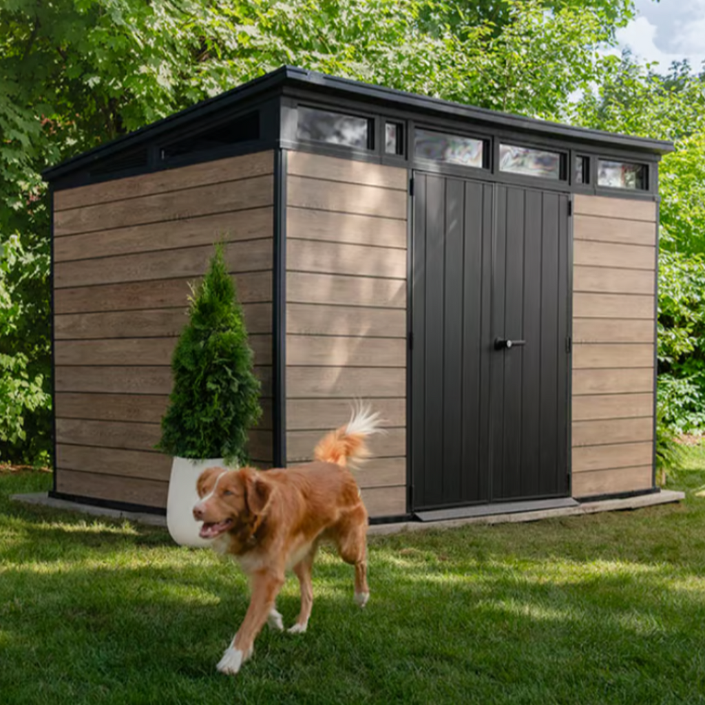 Wood-Effect Resin Garden Shed 3.4 x 2.1 m (11 x 7 ft) Steel-Reinforced Walls - image 4