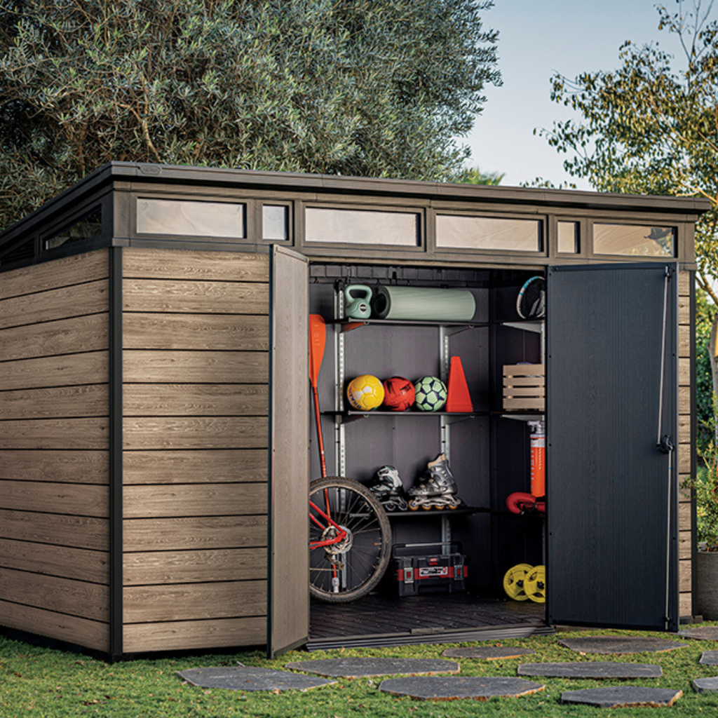 Wood-Effect Resin Garden Shed 3.4 x 2.1 m (11 x 7 ft) Steel-Reinforced Walls - image 5