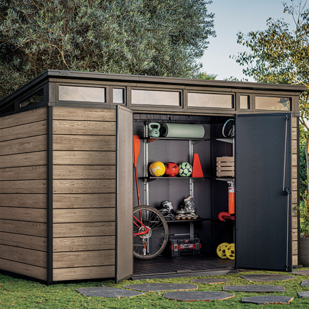 Wood-Effect Resin Garden Shed 3.4 x 2.1 m (11 x 7 ft) Steel-Reinforced Walls - image 5