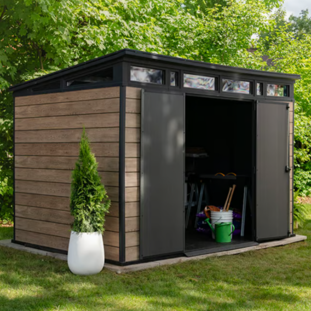 Wood-Effect Resin Garden Shed 3.4 x 2.1 m (11 x 7 ft) Steel-Reinforced Walls - image 7