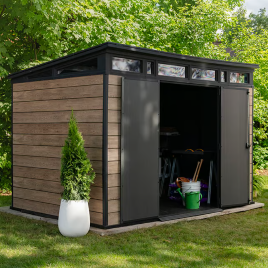 Wood-Effect Resin Garden Shed 3.4 x 2.1 m (11 x 7 ft) Steel-Reinforced Walls - image 7