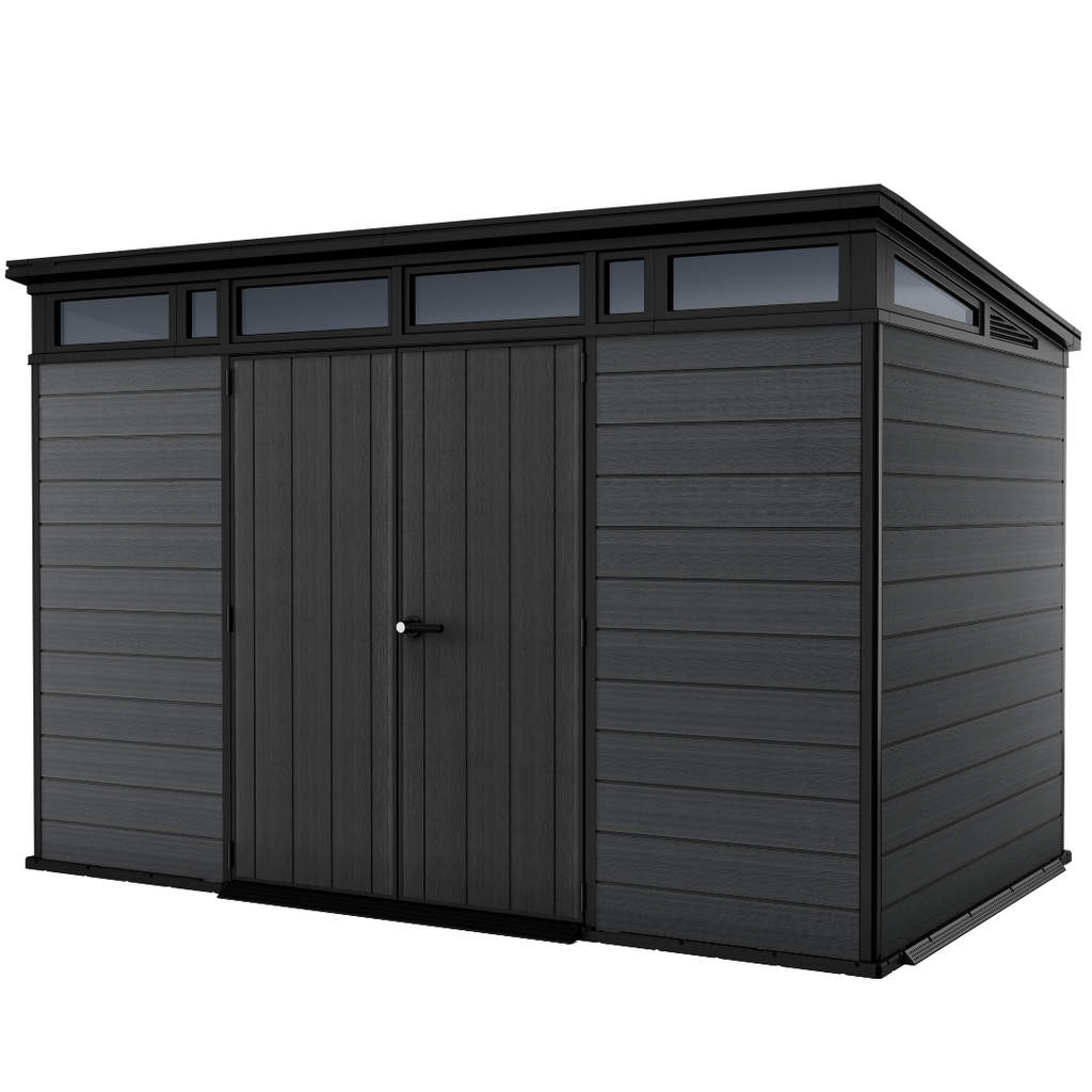 Wood-Effect Resin Garden Shed 3.4 x 2.1 m (11 x 7 ft) with Window Band - image 8
