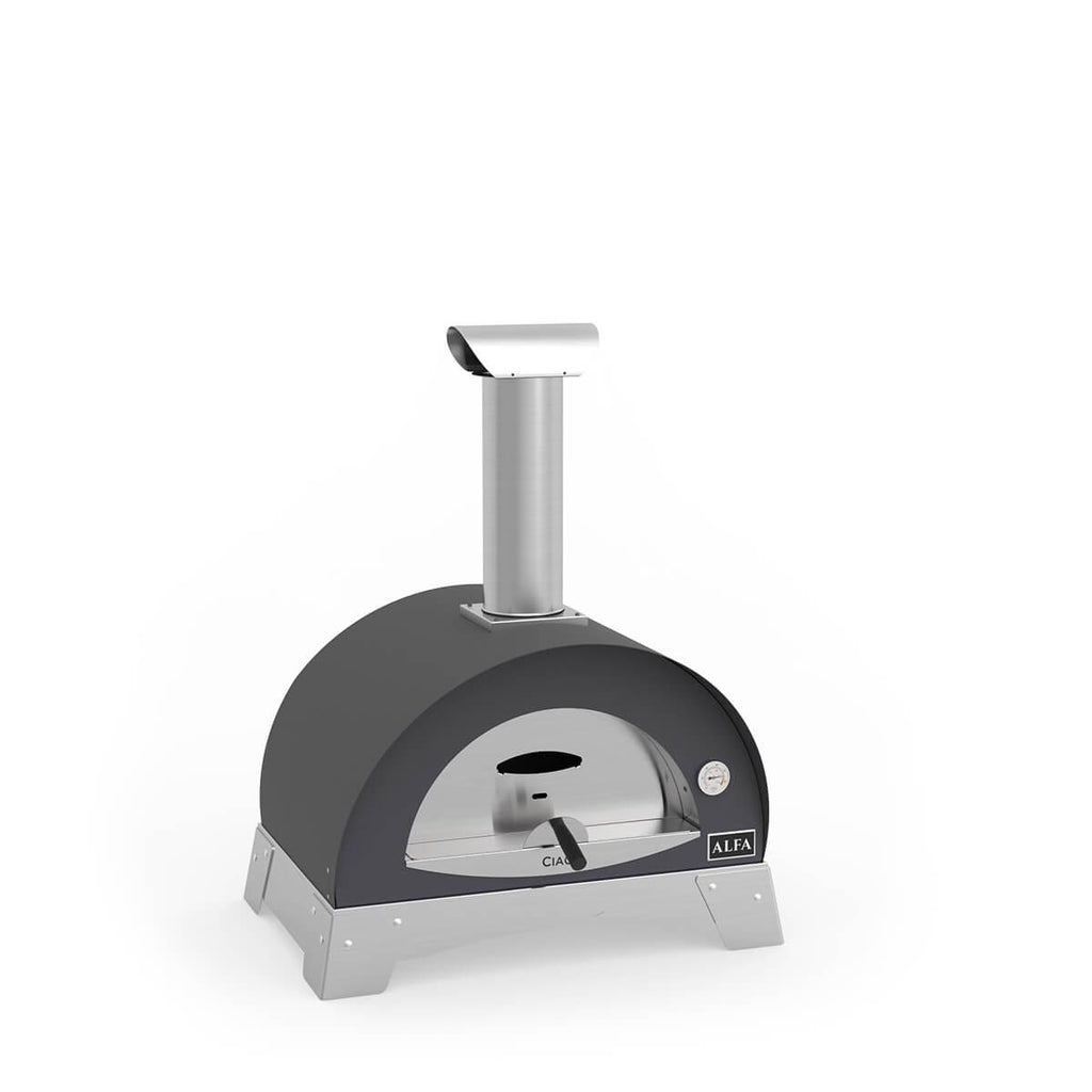 Wood-Fired Pizza Oven Stainless Steel with Firebrick Floor and Pyrometer - view 4