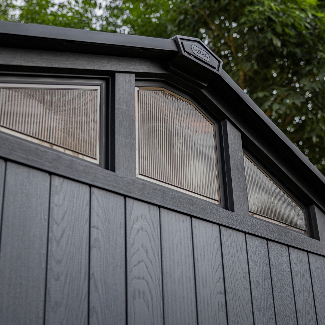Wood-Look Composite Garden Shed 2.5 x 2.3 m (8 x 8 ft) - Grey - image 1
