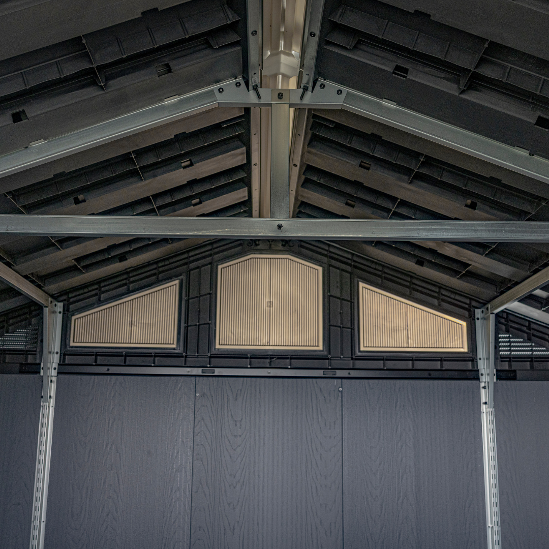 Wood-Look Composite Garden Shed 2.5 x 2.3 m (8 x 8 ft) - Grey - image 11