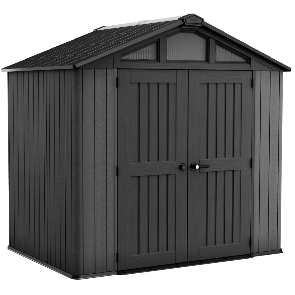 Wood-Look Composite Garden Shed 2.5 x 2.3 m (8 x 8 ft) - Grey - image 2