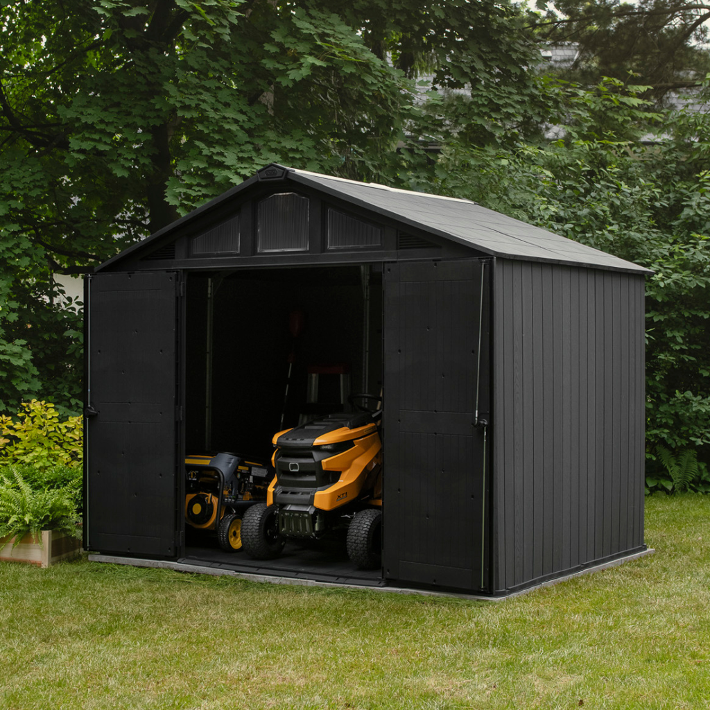 Wood-Look Composite Garden Shed 3 x 2.4 m (10 x 8 ft) - Grey - image 13
