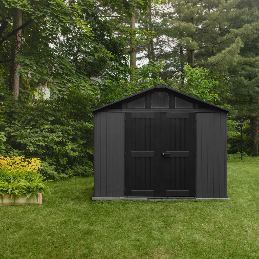 Wood-Look Composite Garden Shed 3 x 2.4 m (10 x 8 ft) - Grey - image 14