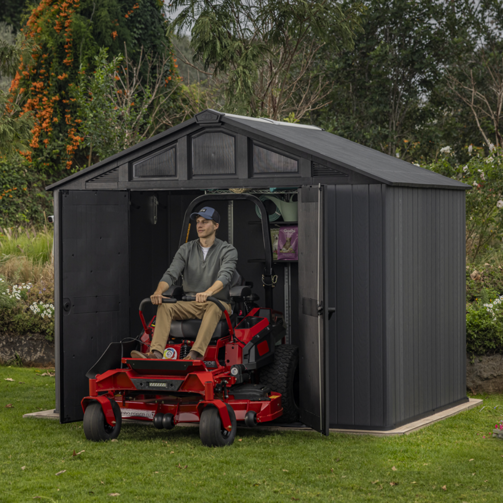 Wood-Look Composite Garden Shed 3 x 2.4 m (10 x 8 ft) - Grey - image 15