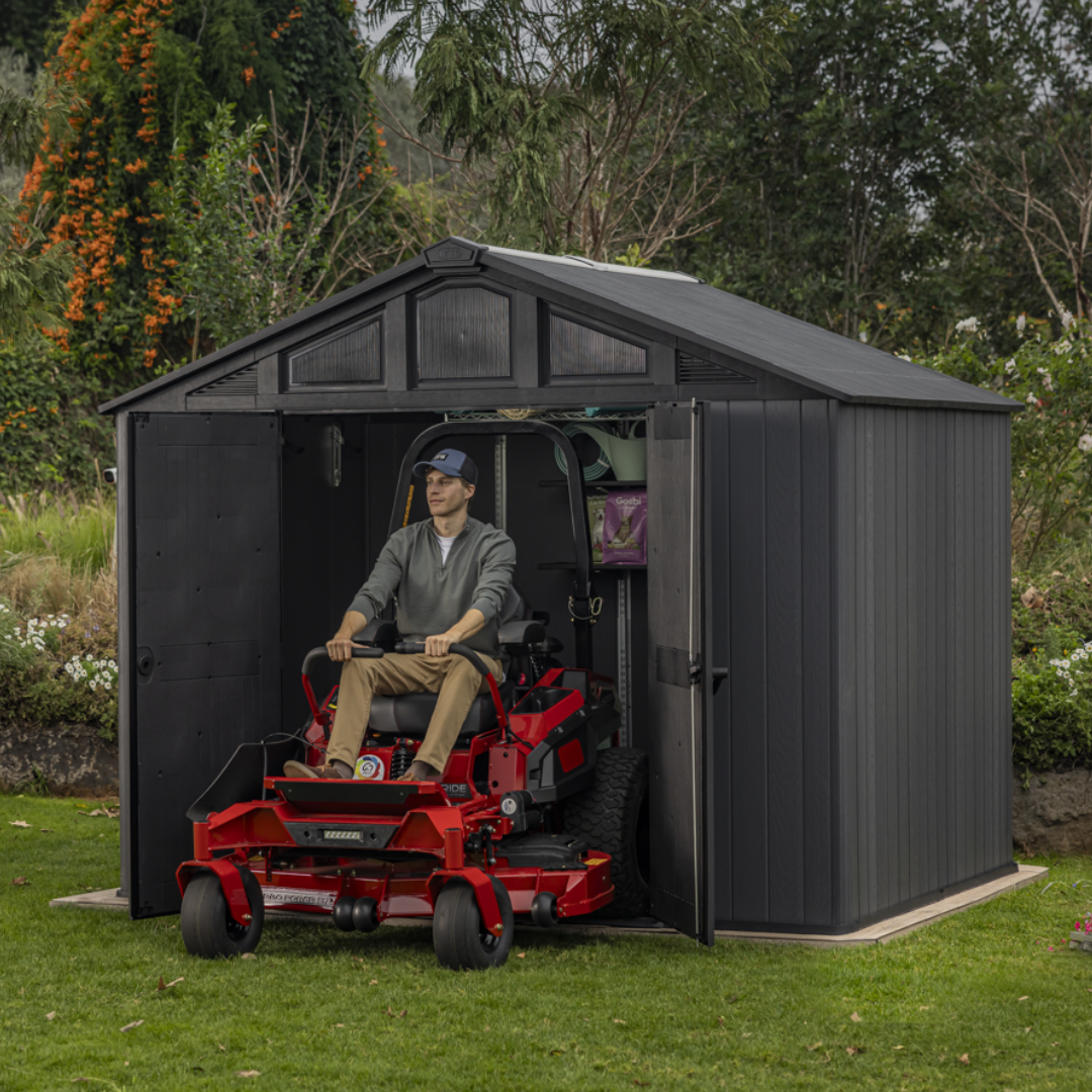 Wood-Look Composite Garden Shed 3 x 2.4 m (10 x 8 ft) - Grey - image 15