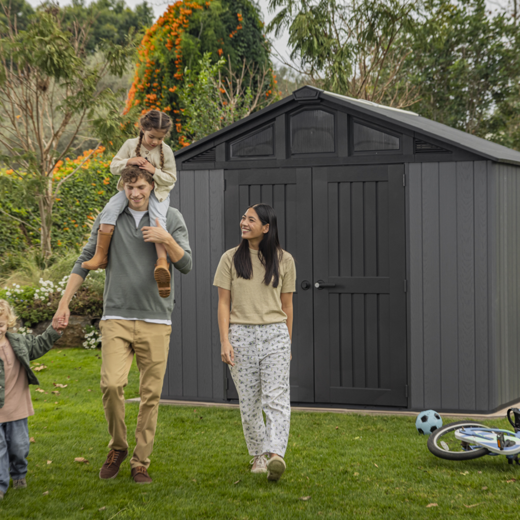 Wood-Look Composite Garden Shed 3 x 2.4 m (10 x 8 ft) - Grey - image 16