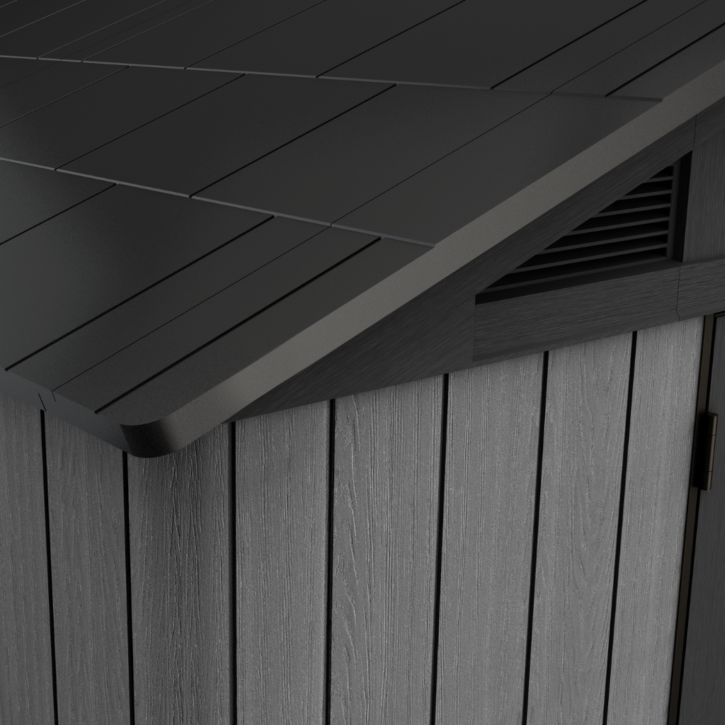 Wood-Look Composite Garden Shed 3 x 2.4 m (10 x 8 ft) - Grey - view 21