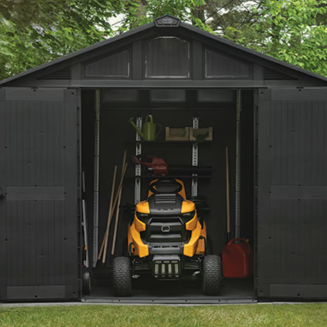 Wood-Look Composite Garden Shed 3 x 2.4 m (10 x 8 ft) - Grey - view 23