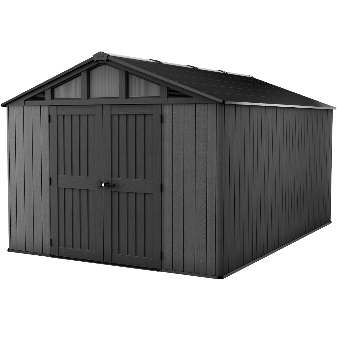 Wood-Look Composite Garden Shed 3 x 3.5 m (10 x 11.5 ft) - Grey - image 11