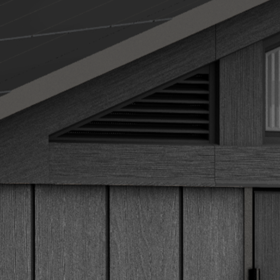 Wood-Look Composite Garden Shed 3 x 3.5 m (10 x 11.5 ft) - Grey - image 4
