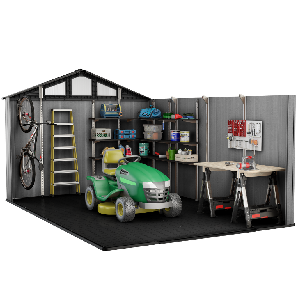 Wood-Look Composite Garden Shed 3 x 4.5 m (10 x 15 ft) - Grey - image 17
