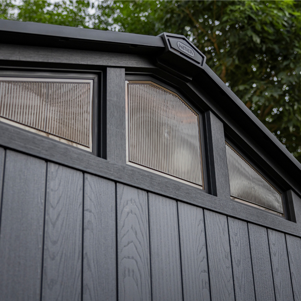 Wood-Look Composite Garden Shed 3 x 4.5 m (10 x 15 ft) - Grey - image 5