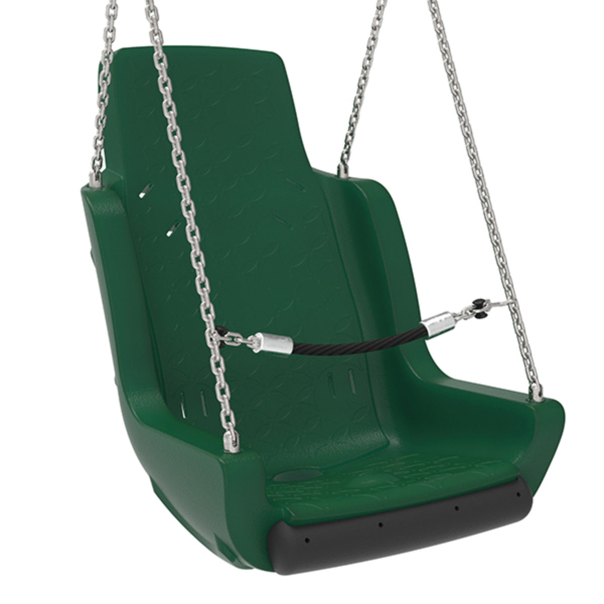 Wooden Swing Frame with Special Needs Seat and Flat Rubber Seat - view 2