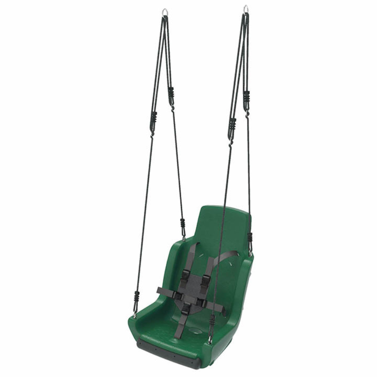 Wooden Swing Frame with Special Needs Seat and Flat Rubber Seat - view 3
